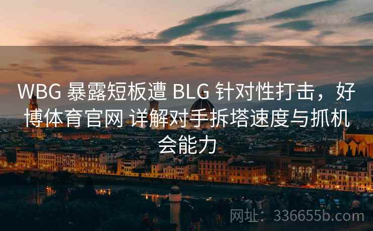 WBG 暴露短板遭 BLG 针对性打击，好博体育官网 详解对手拆塔速度与抓机会能力