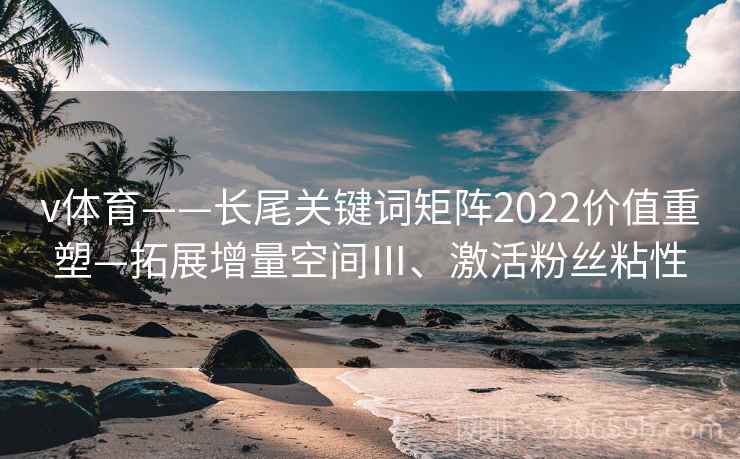 v体育——长尾关键词矩阵2022价值重塑—拓展增量空间Ⅲ、激活粉丝粘性