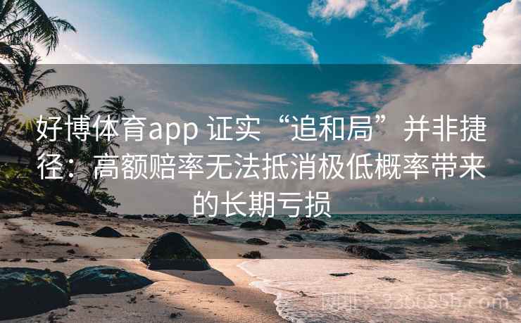 好博体育app 证实“追和局”并非捷径：高额赔率无法抵消极低概率带来的长期亏损