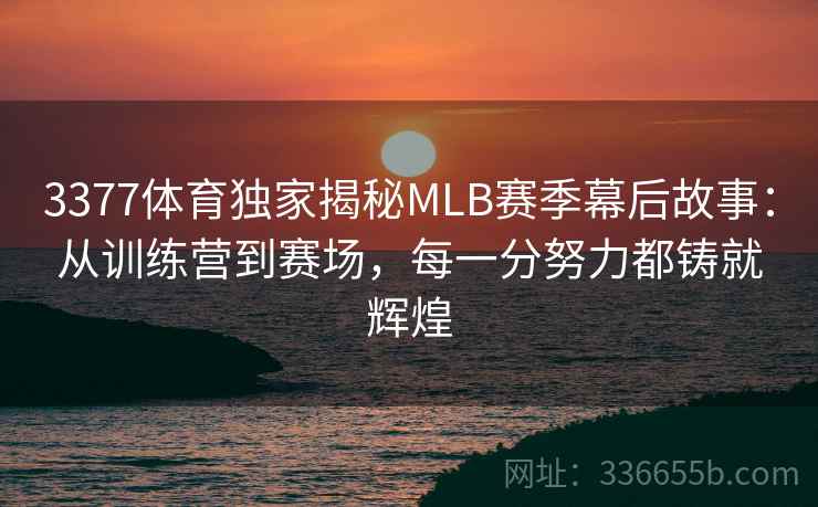 3377体育独家揭秘MLB赛季幕后故事：从训练营到赛场，每一分努力都铸就辉煌