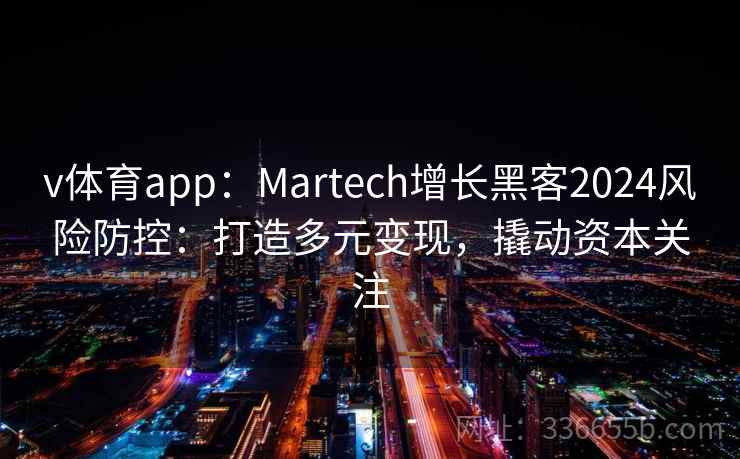 v体育app：Martech增长黑客2024风险防控：打造多元变现，撬动资本关注