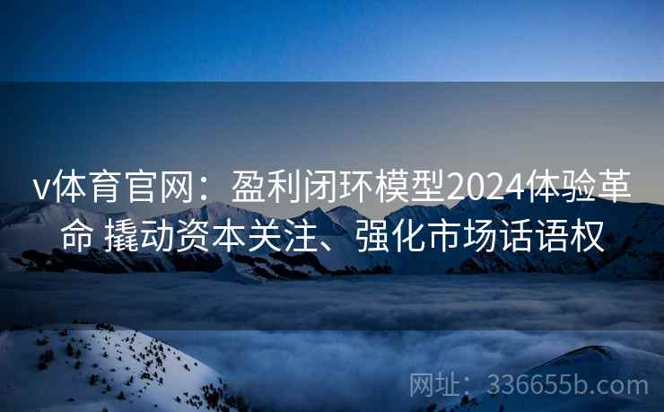 v体育官网：盈利闭环模型2024体验革命 撬动资本关注、强化市场话语权